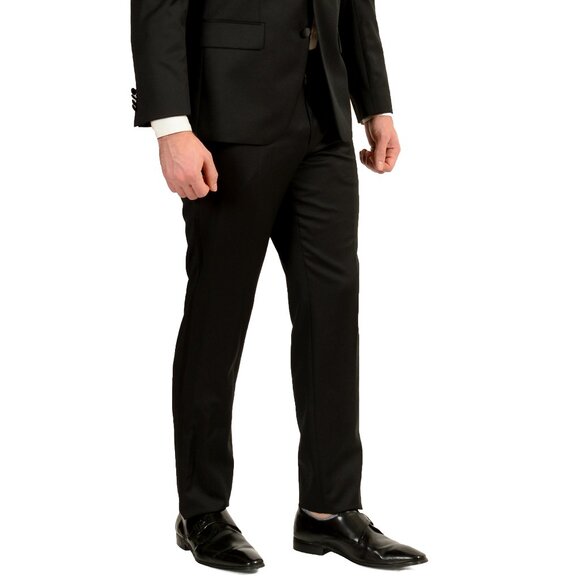 Hugo Boss Men's "Halven/Gentry" Black 100% Wool Tuxedo Suit US 40S IT 50S - Picture 2 of 12